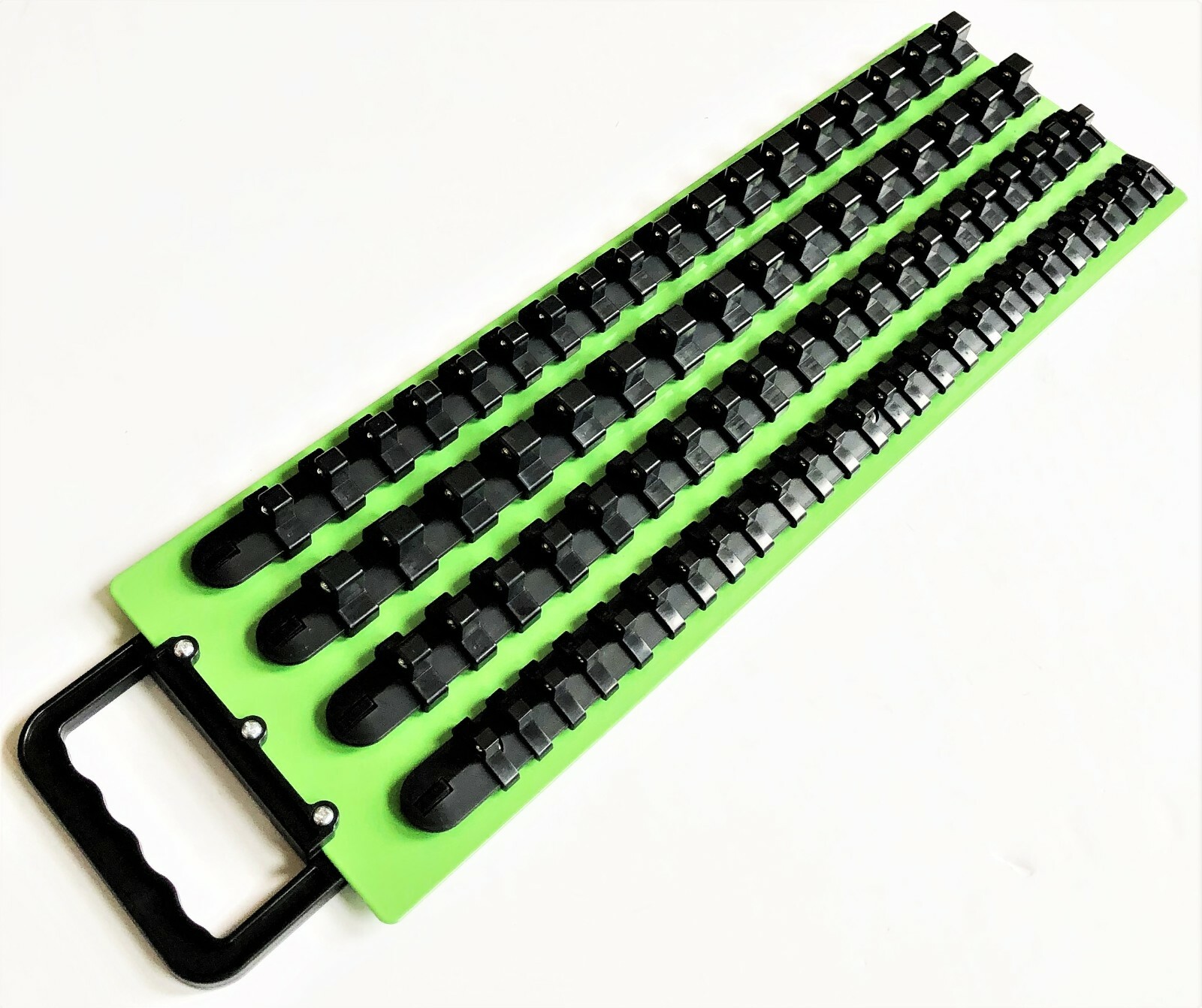 80pc GOLIATH INDUSTRIAL SOCKET STORAGE TRAY RAIL ORGANIZER HOLDER GREEN LSTBG