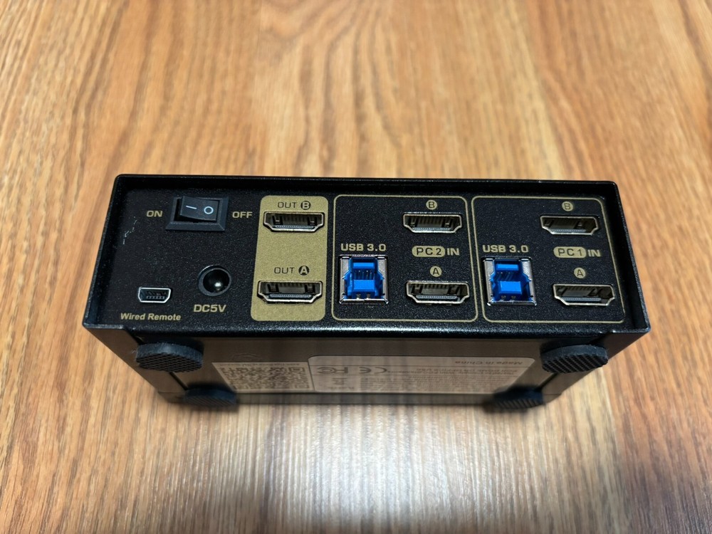 CKL USB3.0 HDMI KVM Switch 4K@60Hz (2 Computers 2 Monitors)