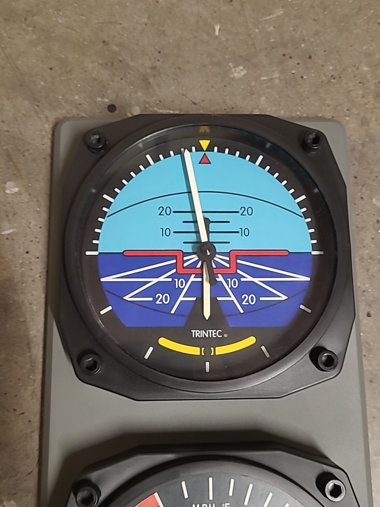 TRINTEC Artificial Horizon Clock & Airspeed Indicator Thermometer Console