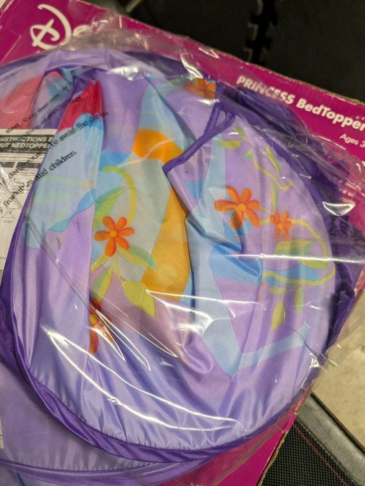2004 Vintage Disney Princess Playhut Twin Bed Topper Canopy Original Box