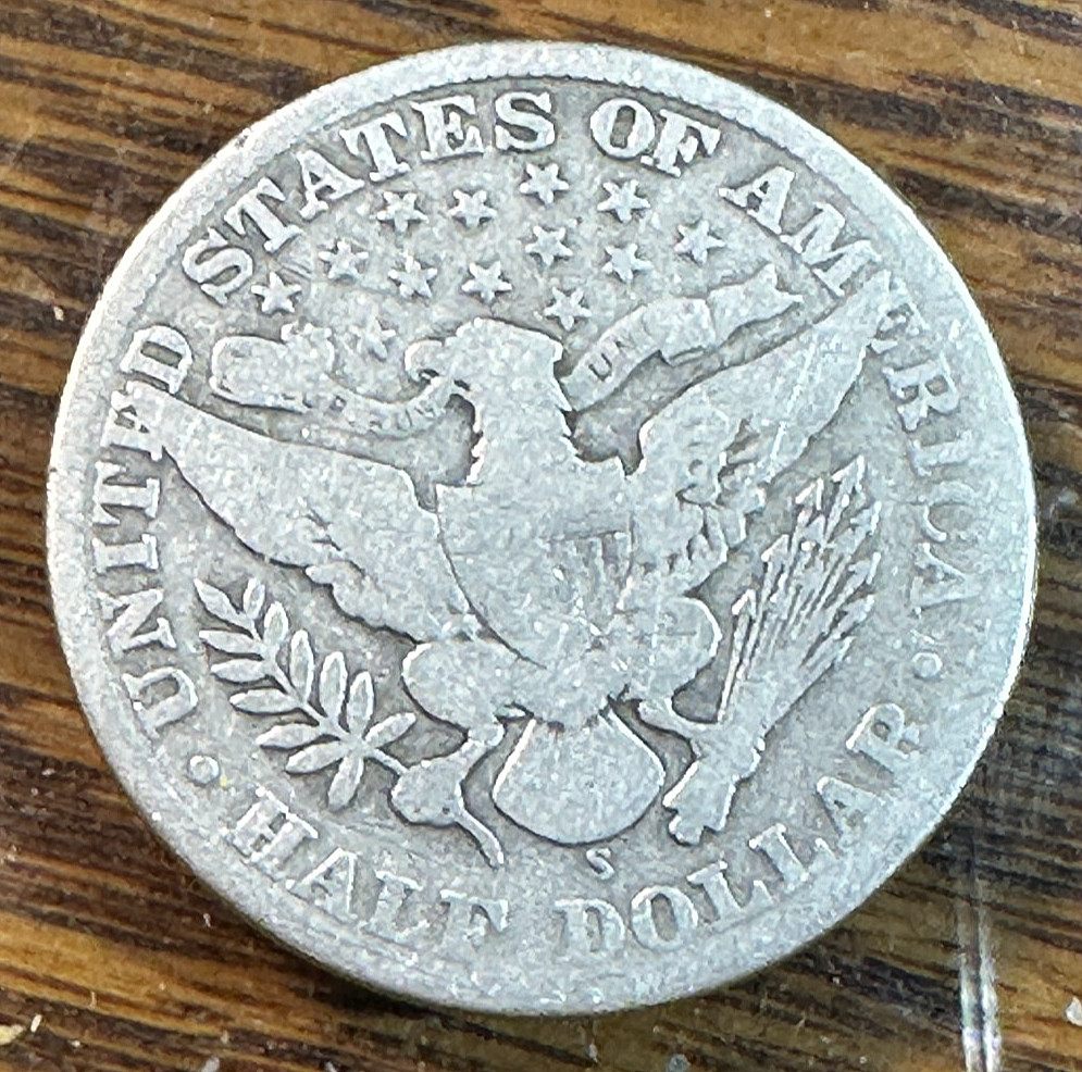 1911-S Barber Half Dollar Nice VG CHRC