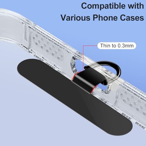 Phone Tether Tab for iPhone, 4 Pack Metal Lanyard Patch, Lanyard Strap
