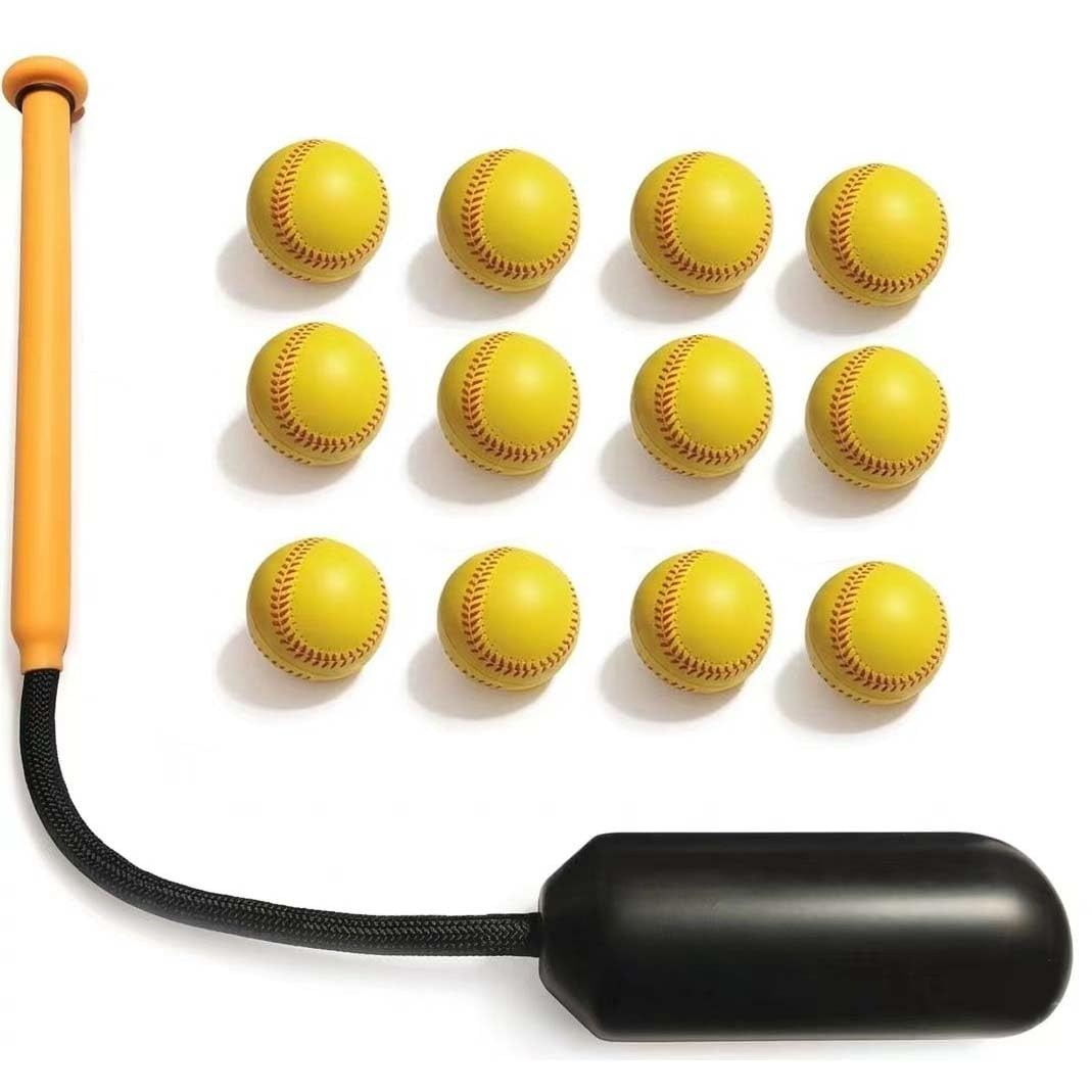 Tiluobat The Yellow Baseball Rope Swing Training bat Comes with 12 Training B...
