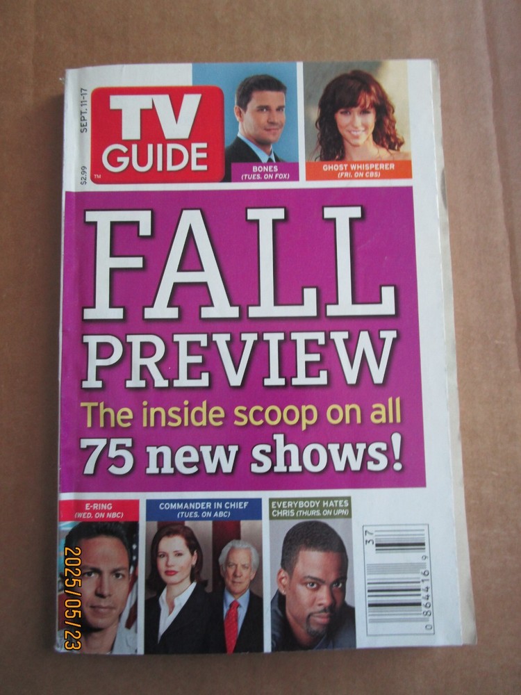 TV Guide September 11-17 2005 Fall Preview Bones, Ghost Whisperer