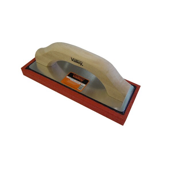9" x 3-1/2" RUBBER FLOAT, 3/4"BACKING, WOOD HANDLE, TRWF-3129