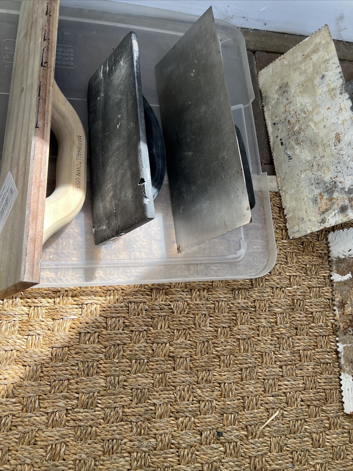 CERAMIC TILES TROWELS/ VARIOUS SIZES/ODD LOT 10 W/ WOOD GROUT FLOATs