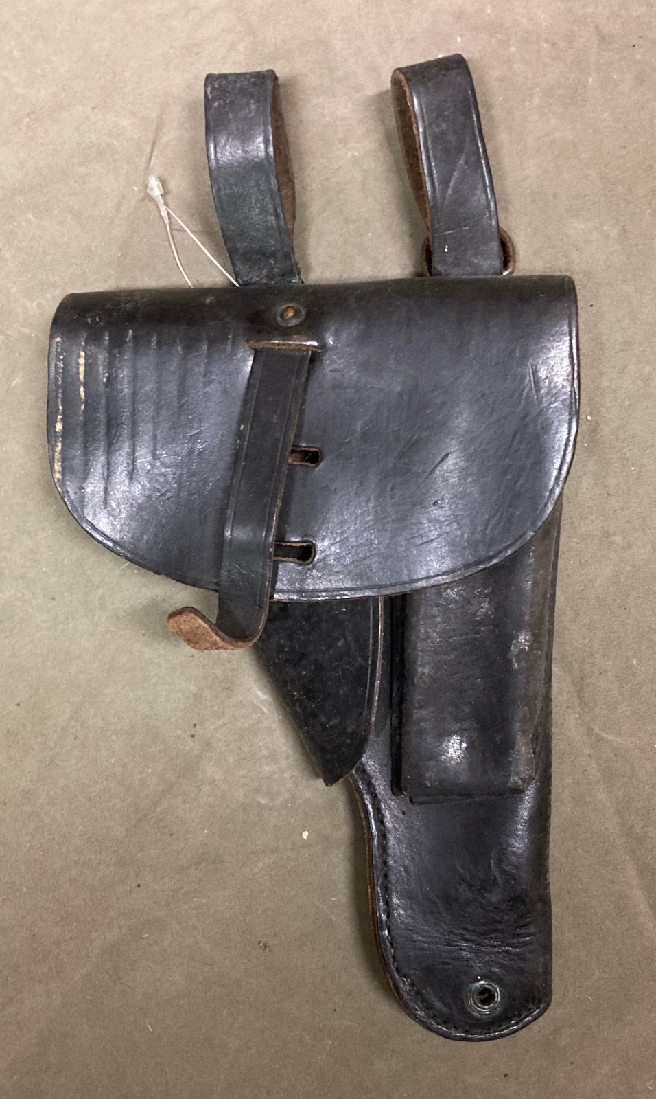 Vintage Military French Leather Pistol Holster MAC Mle 1950 Post WWII Cold War