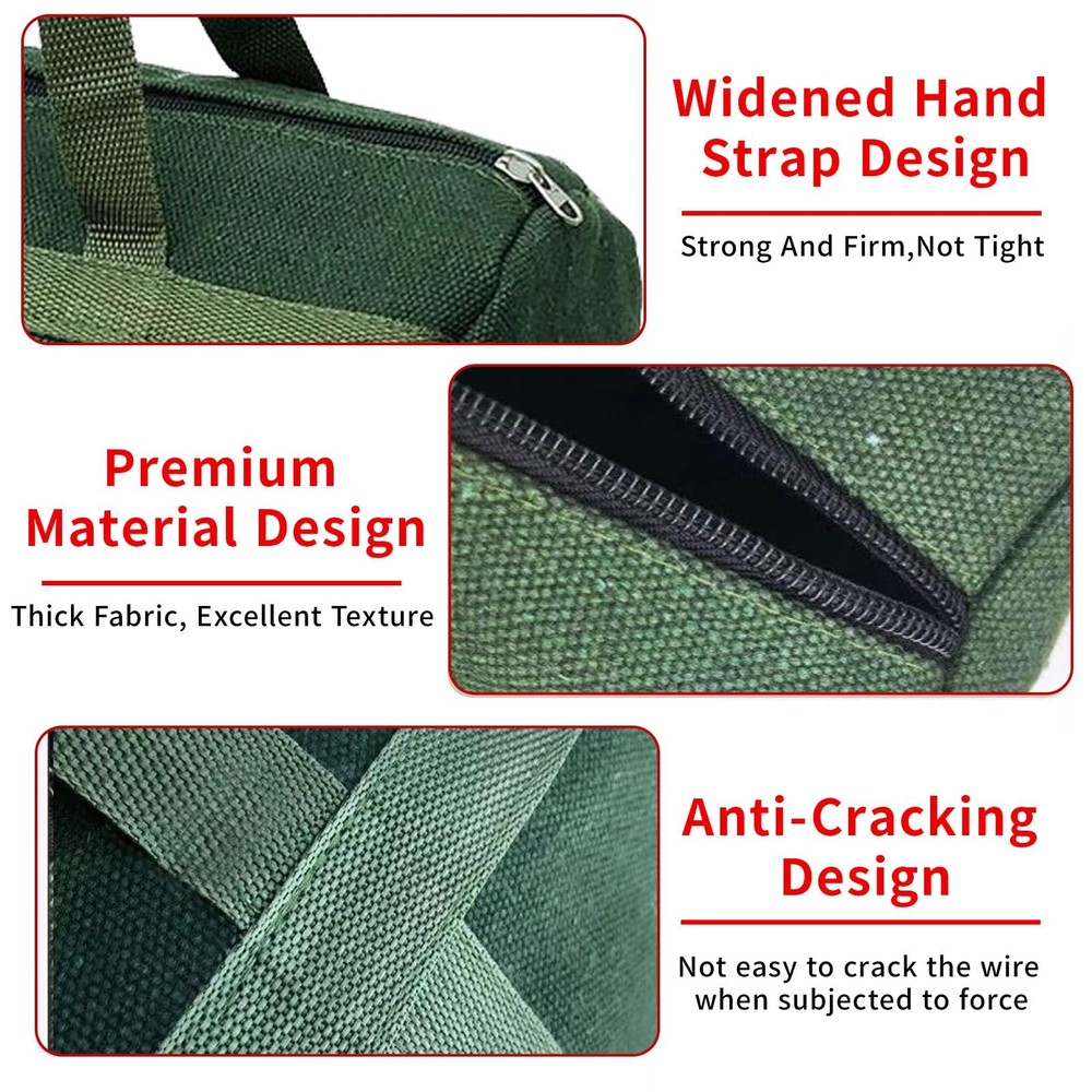 Fvbiywpil Grill Accessory Storage Bag, 24"" Extra Thick Canvas Dark Green