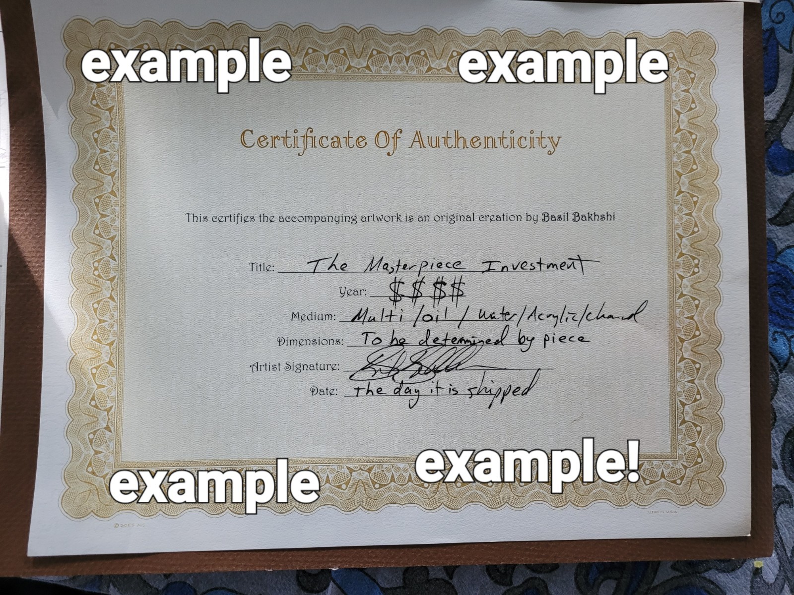 Abstract Expressionist Original Painting Canvas Snow Bird, 11x14 Basil Arts