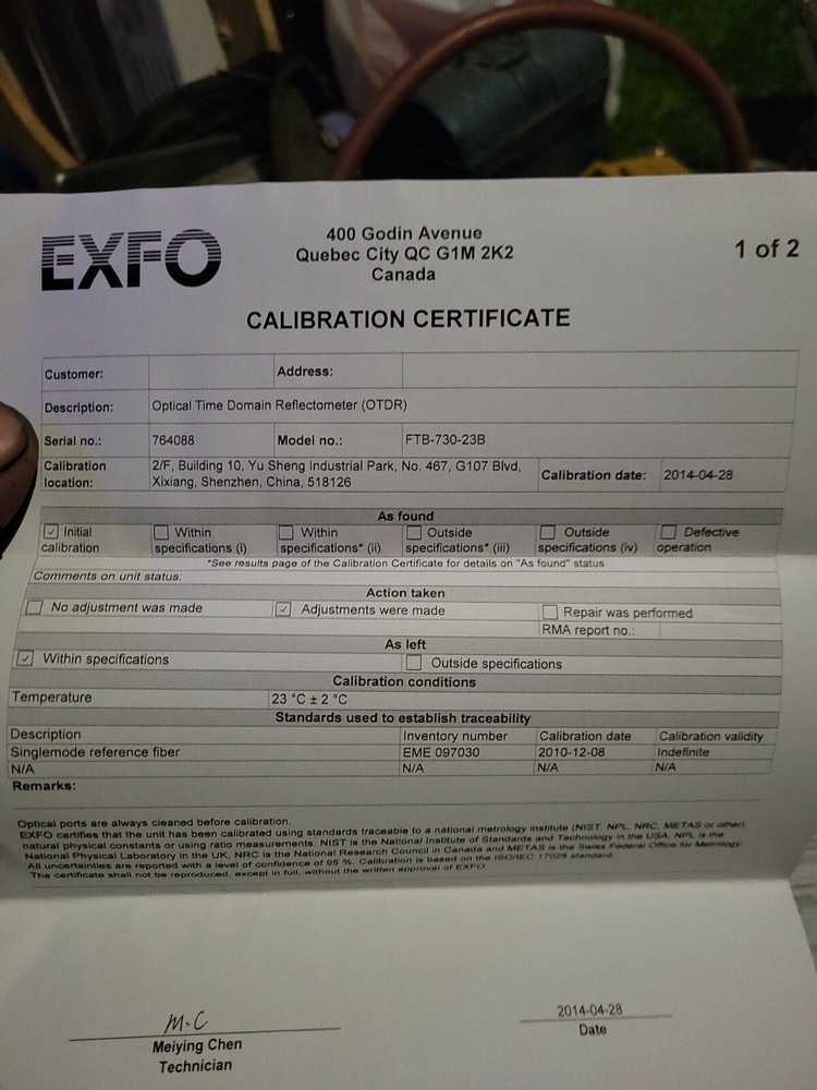 EXFO FTB-700 series 1PRO OTDR Test Platform