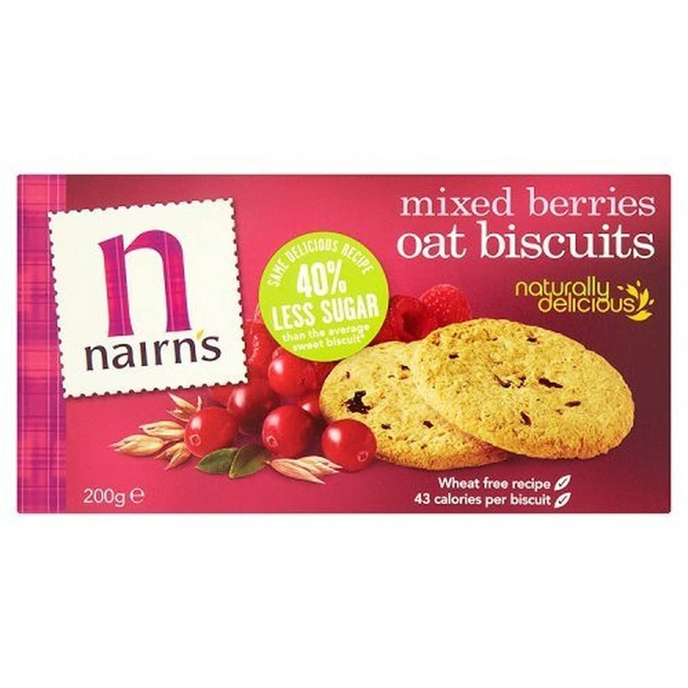 Oat Biscuits, Mixed Berries, 7.1 Ounce Boxes