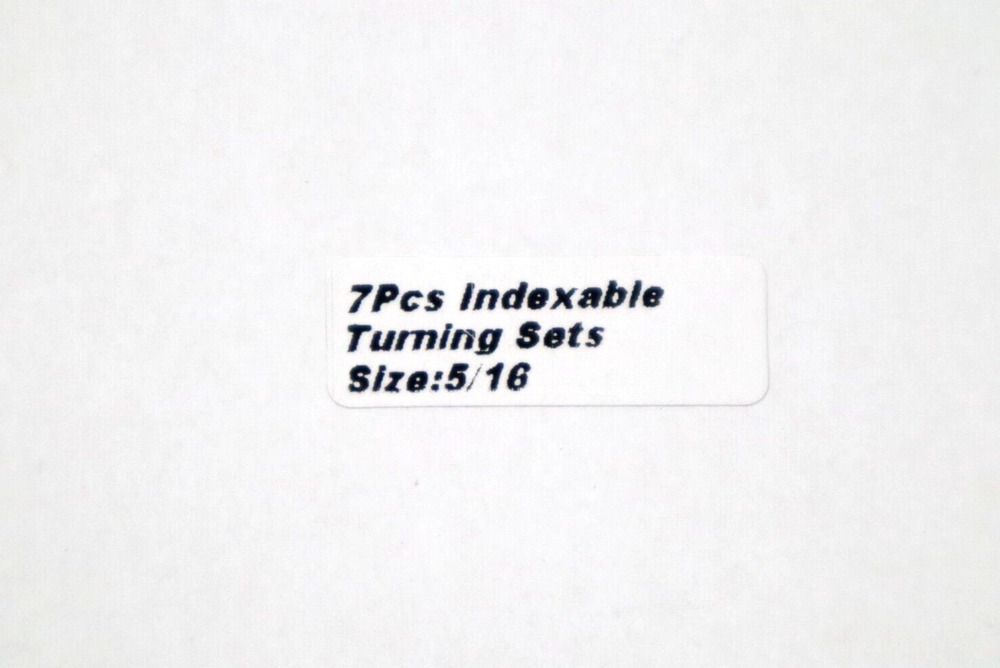 7 PC SET, 5/16" INDEXABLE TURNING TOOLS W/ CARBIDE INSERTS INSTALLED L188