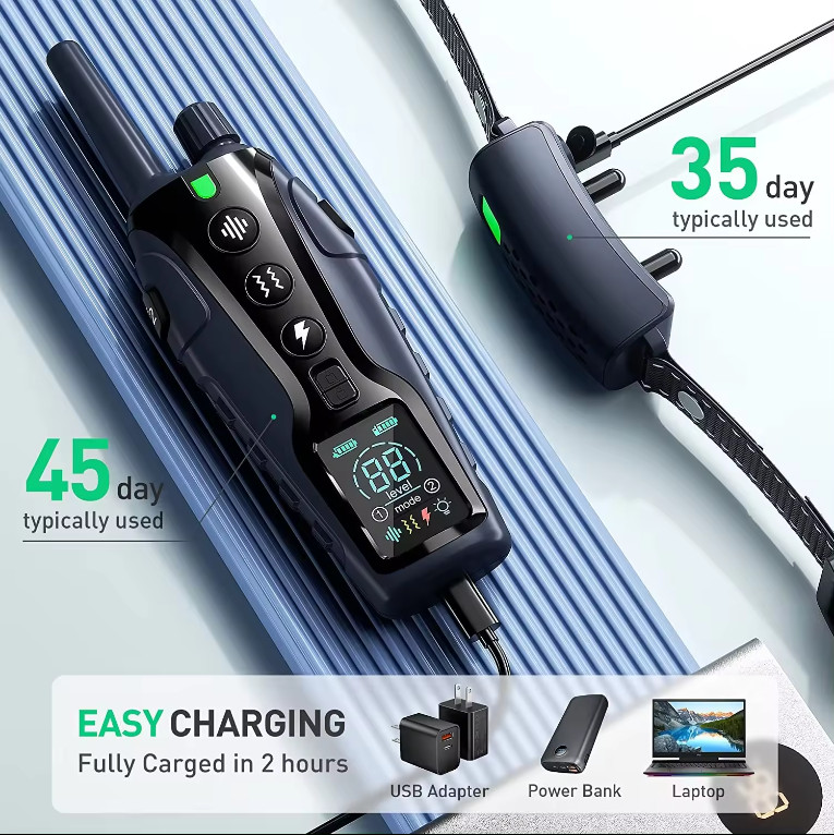 TQT Dog Training Collar - Remote Control 4000FT, 4 Training Modes