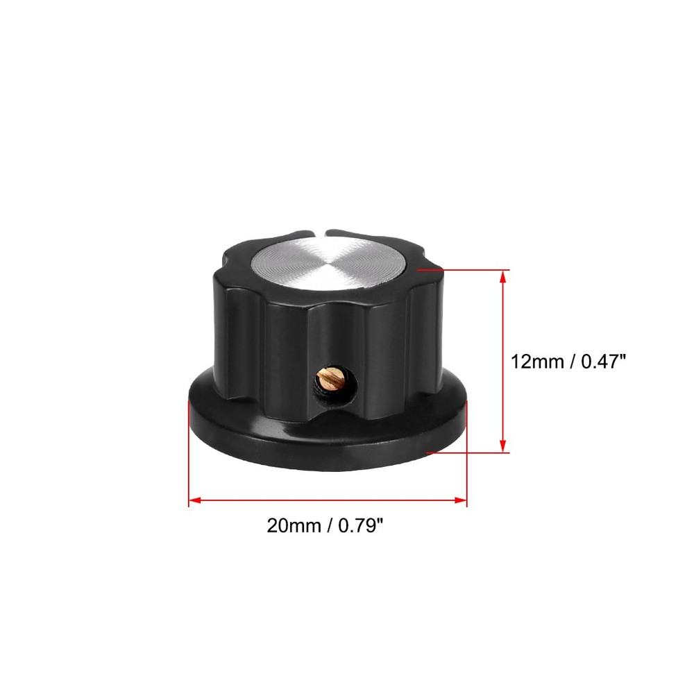 6.4mm Shaft Hole Potentiometer Control Rotary Knobs Effect Pedal Knobs Black