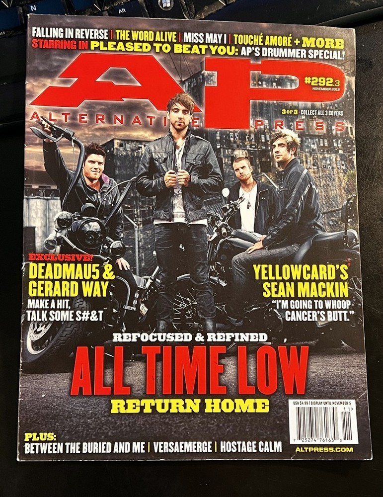 All Time Low 2012 Alternative Press Magazines AP Yellowcard Versaemerge Alex G