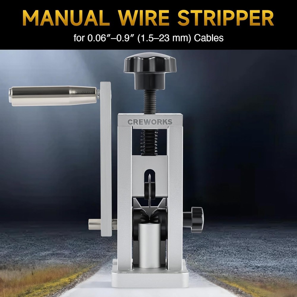 Wire Stripper Machine with Adjustable Feed Hole, Portable Cable Wire Strippin...