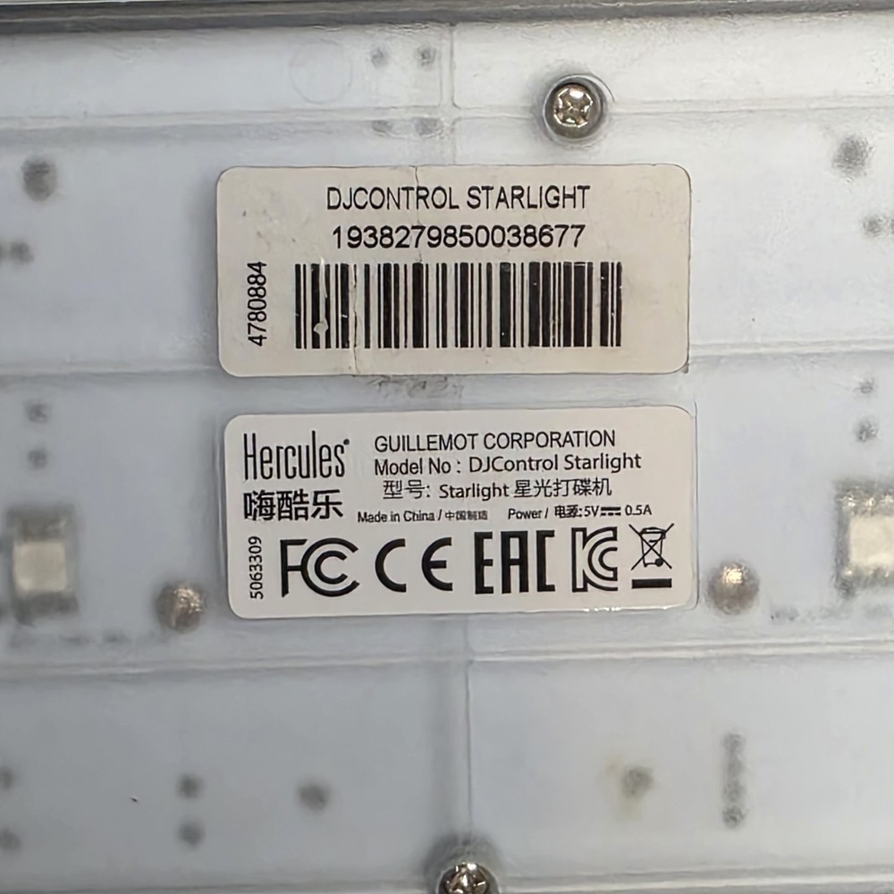 Hercules DJI Serato DJ Control Starlight - Untested