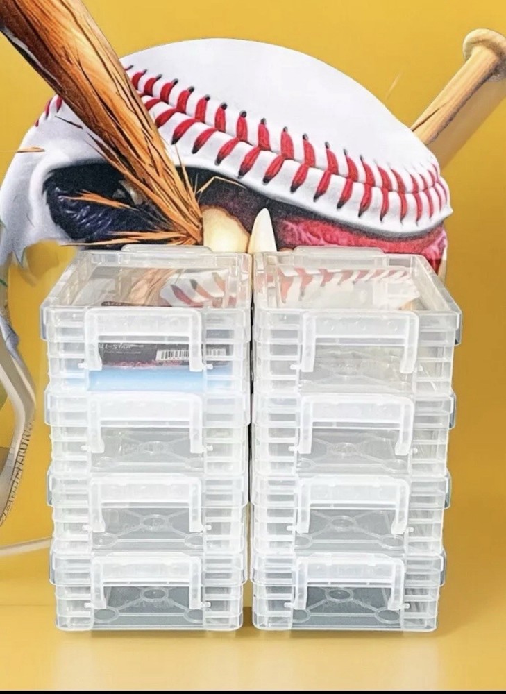 (20-Pack) Trading Card Storage Box Case - For Cards In Penny Sleeves - Stackable