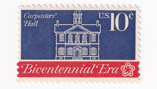 STAMP US SCOTT 1543 "Bicentenial Era-Carpenter's Hall" 10 CENT 1974 MH