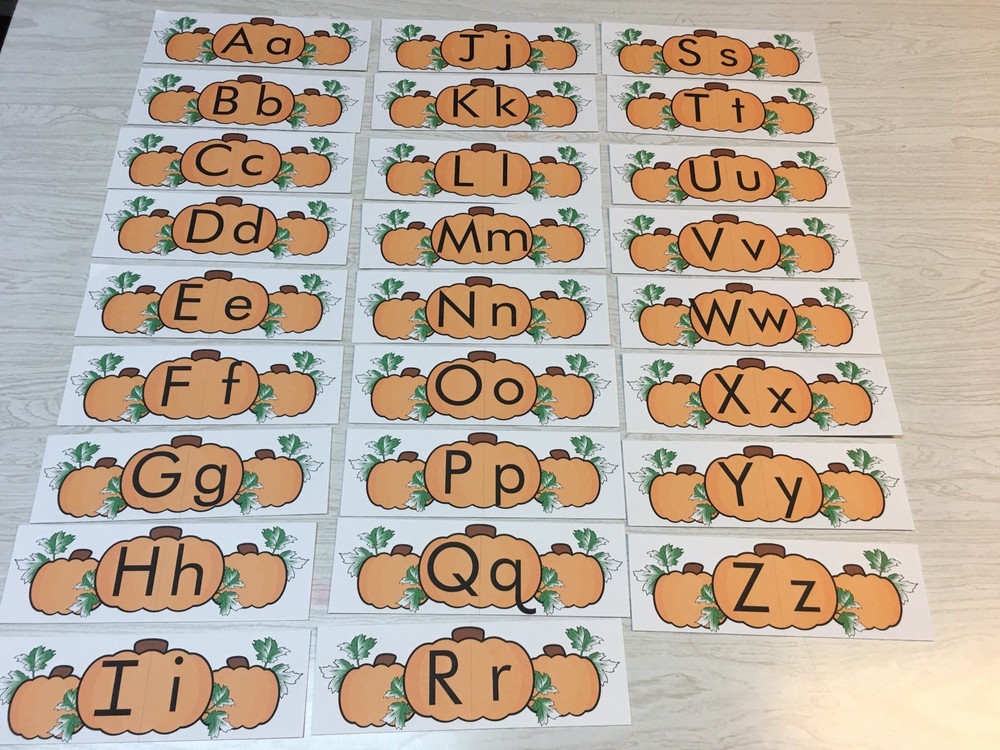 Pumpkin Patch Dry Erase - Laminated Activity Set - Teaching Supply Letter Match