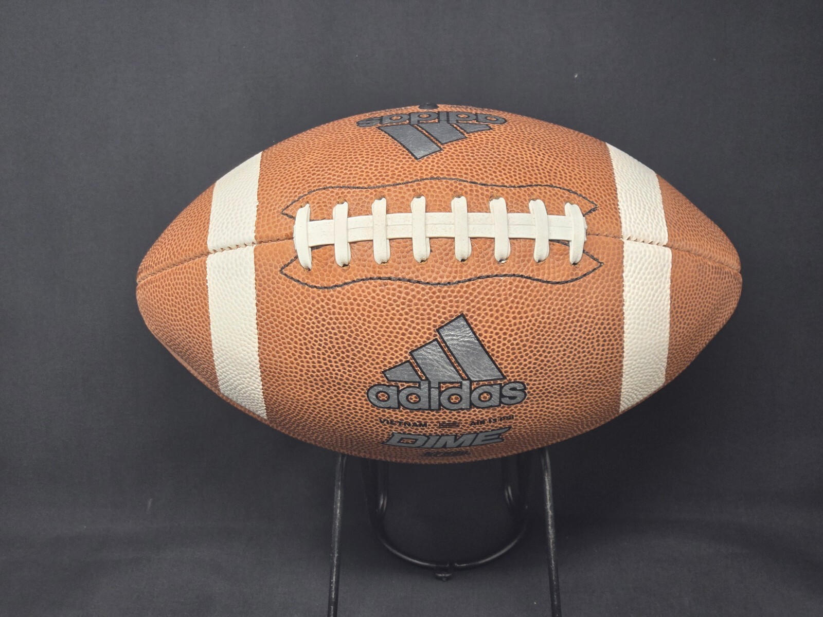 Adidas DIME Football Silver NFHS Official Size Leather Made in USA CL6491 NEW