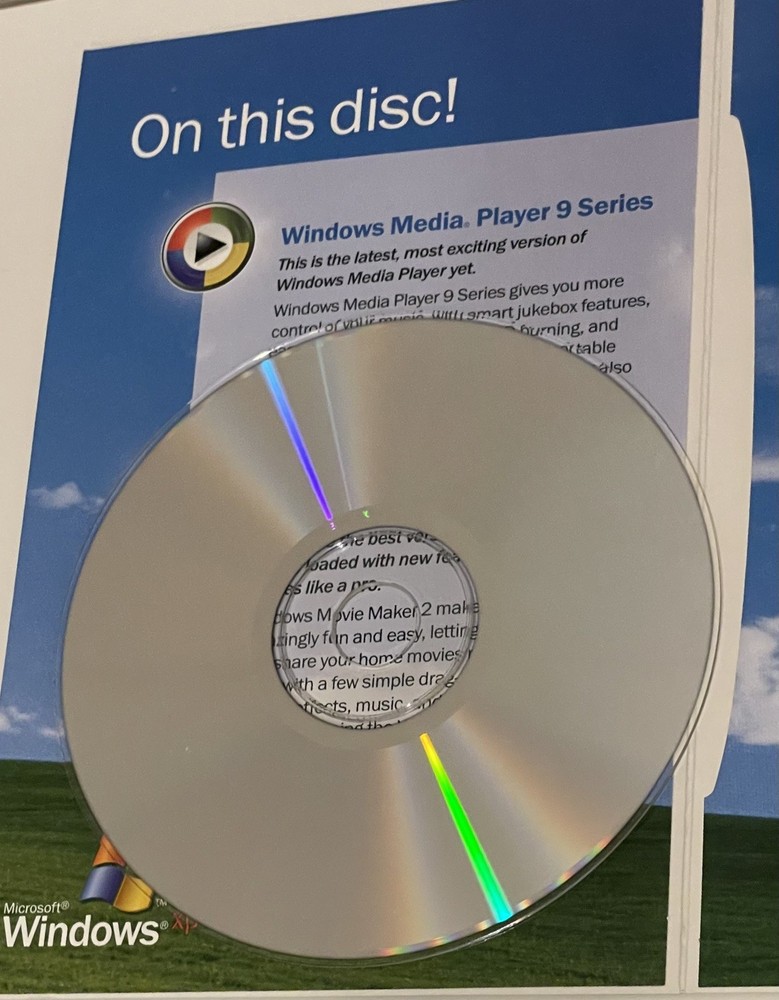2002 Microsoft Windows Home Edition Operating System + Windows Media Player 9