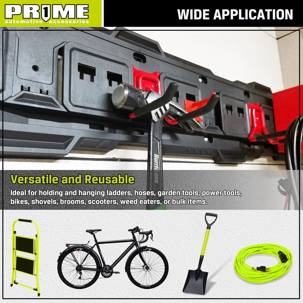 Effortless Tool Organization - 44lbs Capacity Adjustable Wall Mount Garage Hook