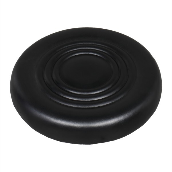 360°Rotation Black Round Stool with Lines Rotation Bar Stool