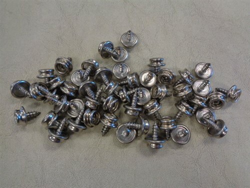 UPHOLSTERY STAINLESS STEEL SCREW COVER SNAP SET OF (50) 3/8" x 3/8" MARINE BOAT