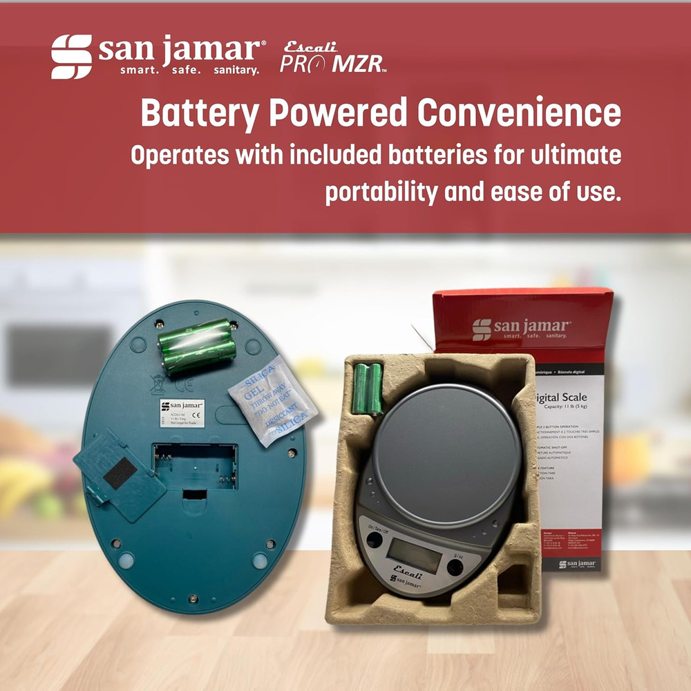 Escali Digital Kitchen Scale, 11 Lb Capacity, Tare Function, Precise Readout, Co