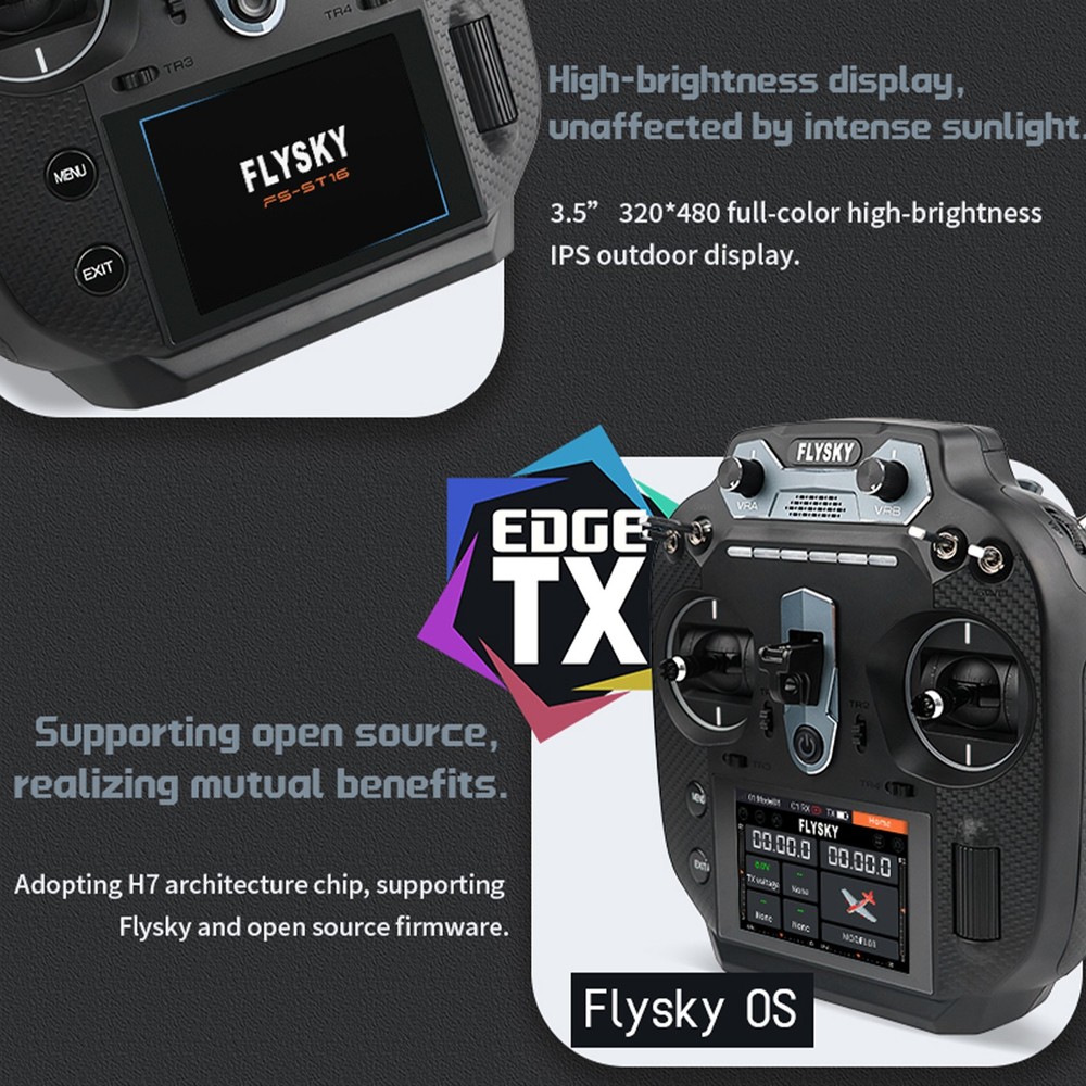 Flysky FS-ST16 ANT Protocol 16CH Remote Control 1500m Range for RC Plane Car