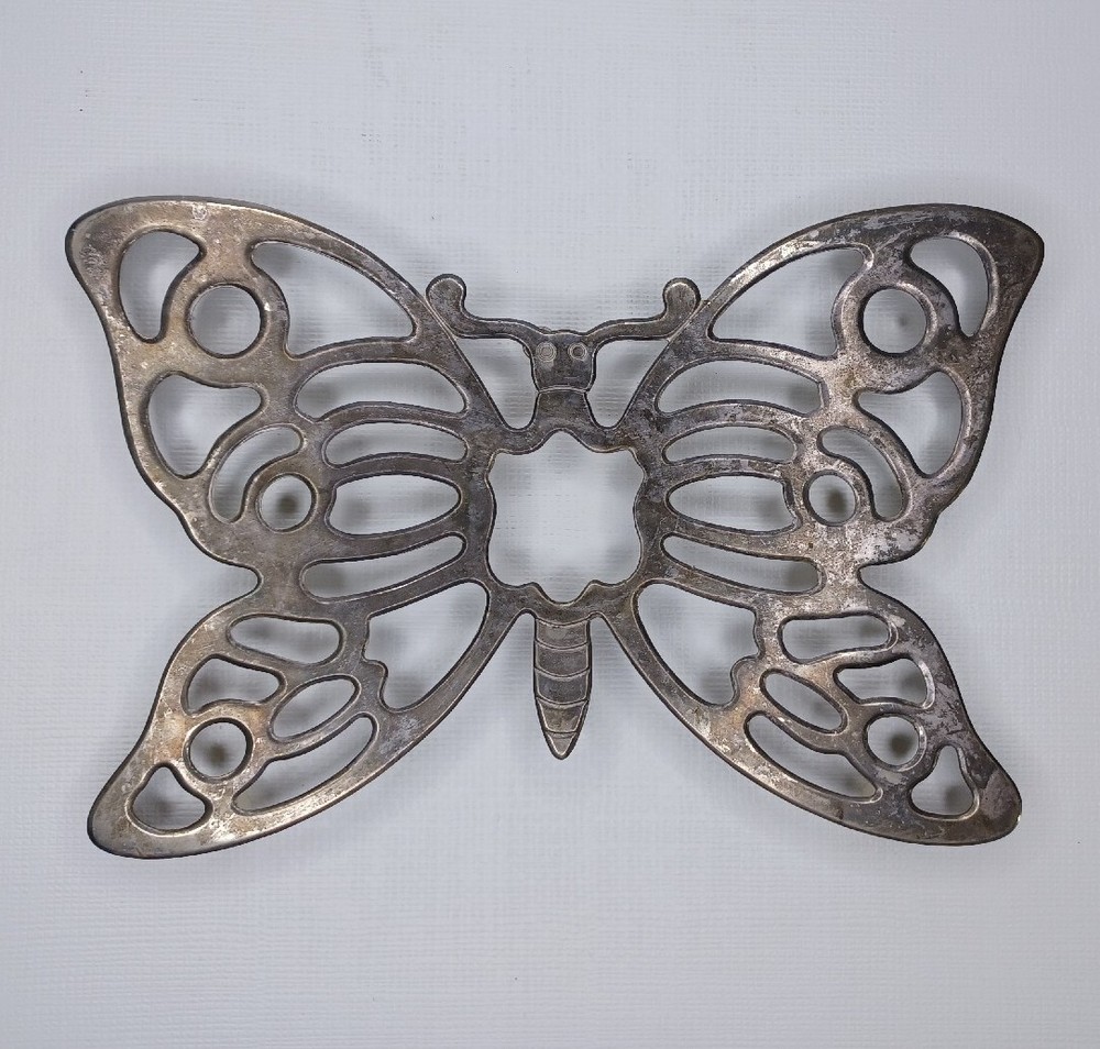 Leonard Silverplate Metal Butterfly Trivet