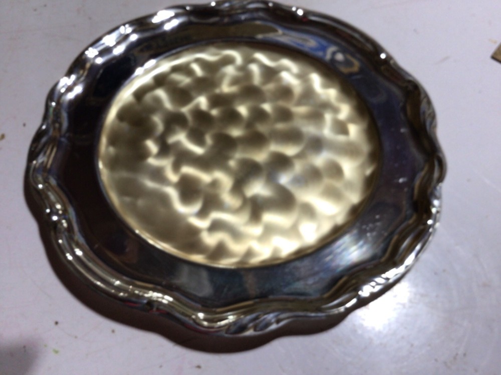 Vintage WMF -IKORA Silver Plate Large Serving Tray Swirl Brushed Germany