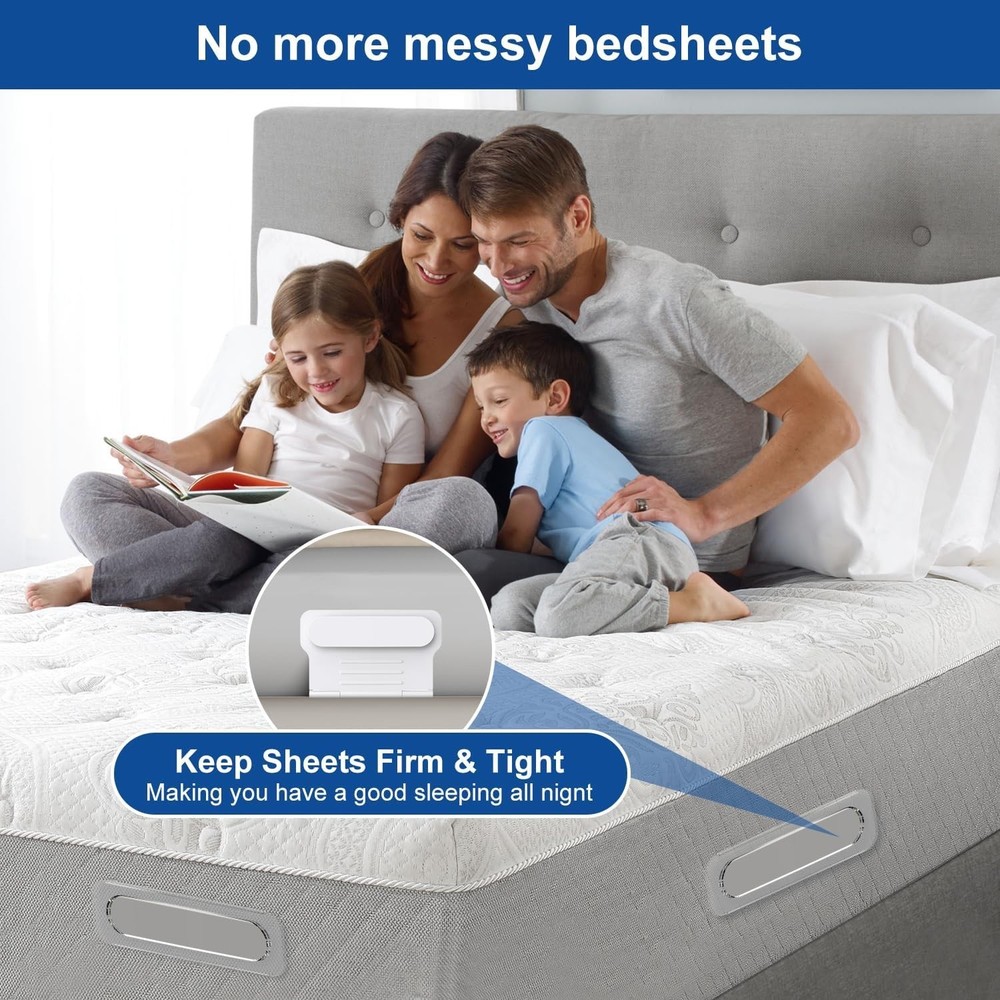 Bed Sheet Holders for Corners - Universal Fit and Easy Installation