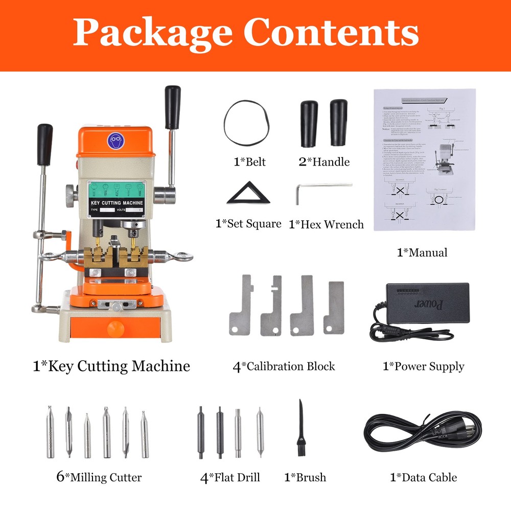 Key Cutting duplicating Machine Cutter Car Key Copier Locksmith Tools
