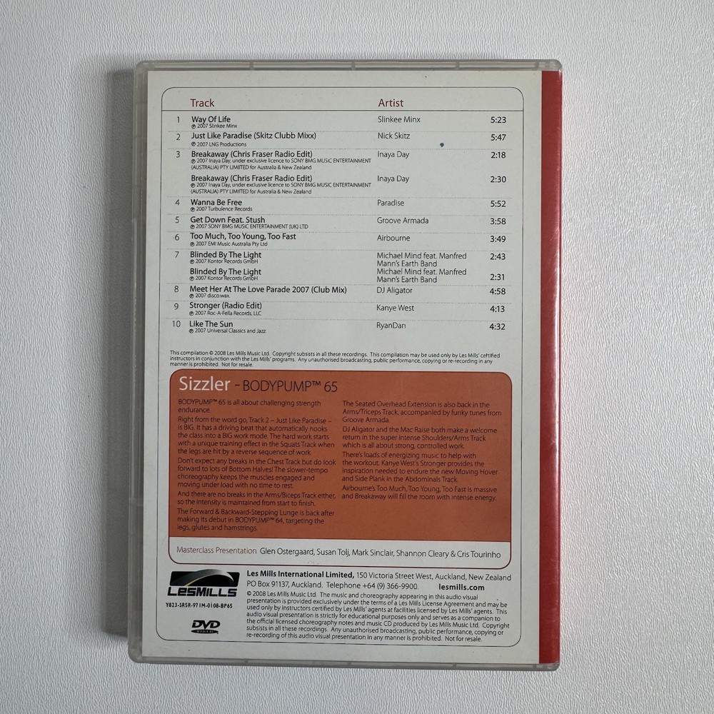 Les Mills Body Pump 65 Instructor Release Kit DVD CD Case Choreo Notes Complete