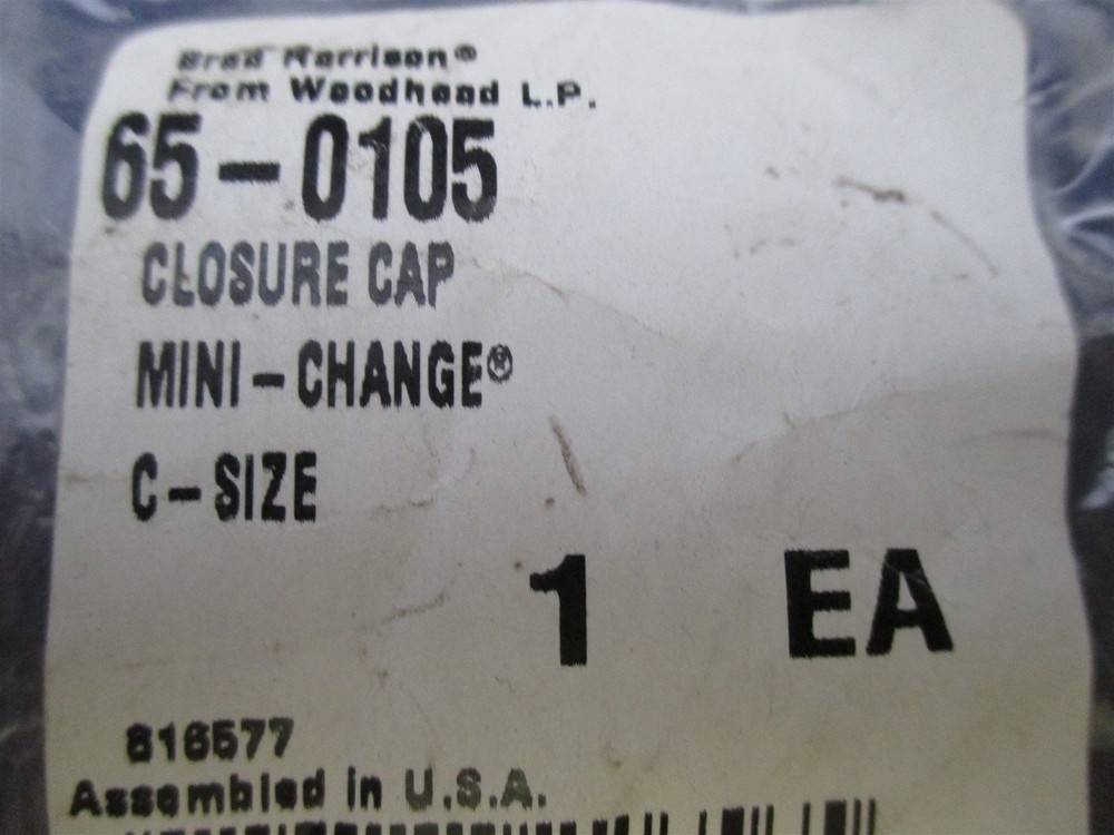 Woodhead 65-0105 Closure Cap