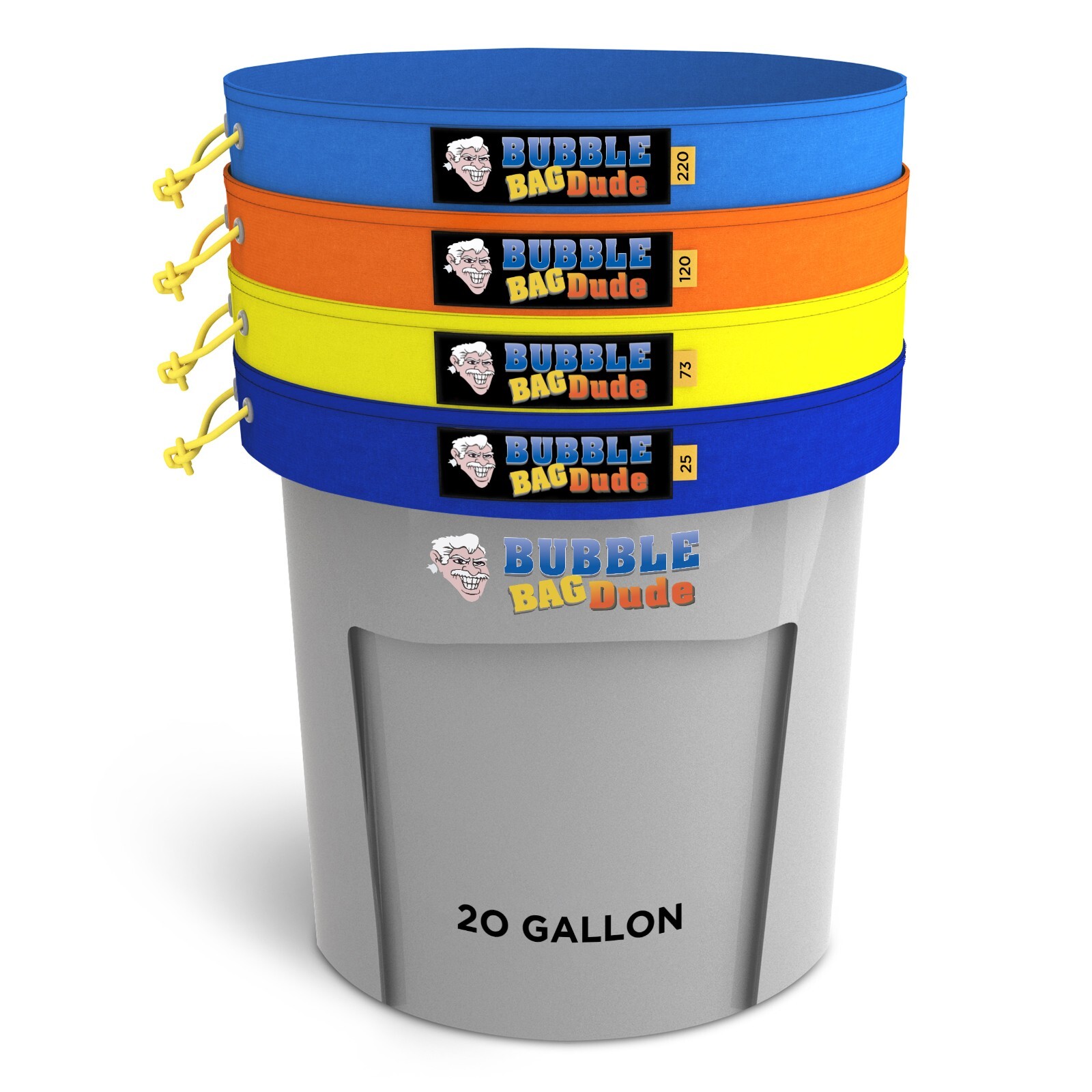 BUBBLEBAGDUDE 20 Gallon 4-Bag Bubble Hash Extraction Kit Ice Water Bags
