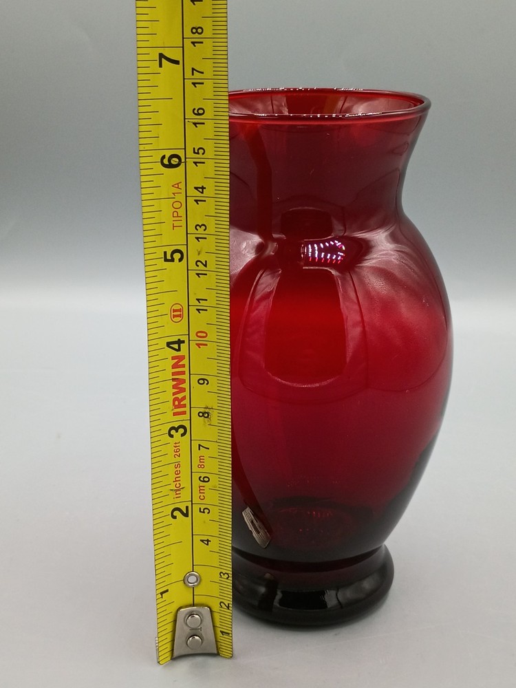 Vintage Ruby Red Glass Vase
