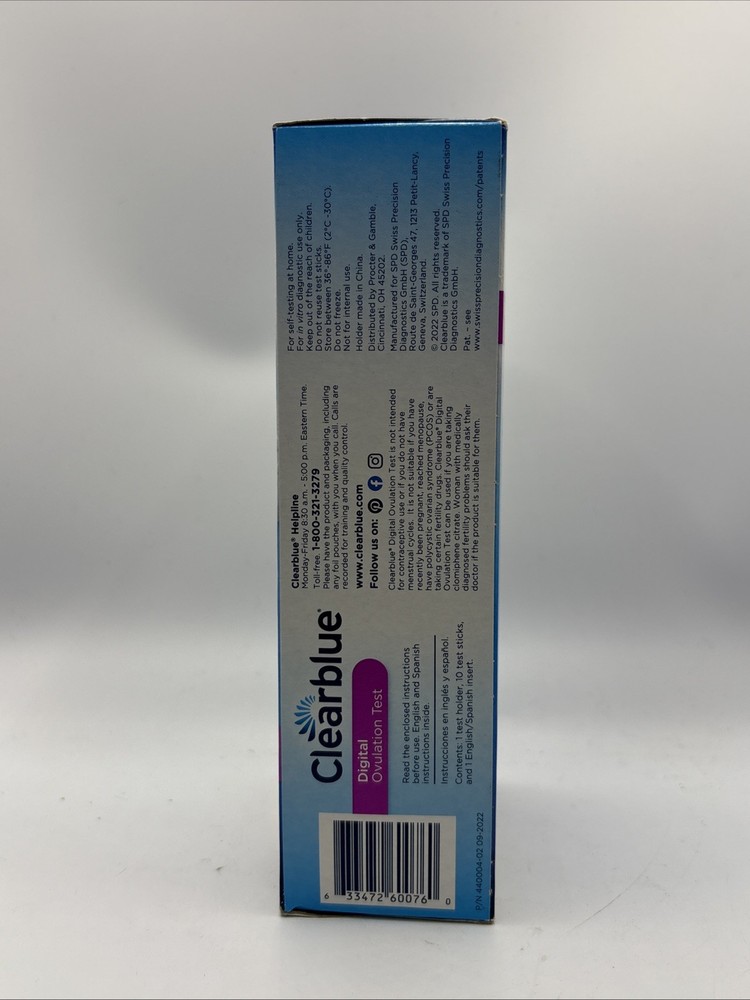 Clearblue Advanced 2 Peak Days Digital Ovulation Test 10ct