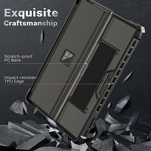 Case for Microsoft Surface Pro 11, Surface Pro 10, Surface Translucent Black