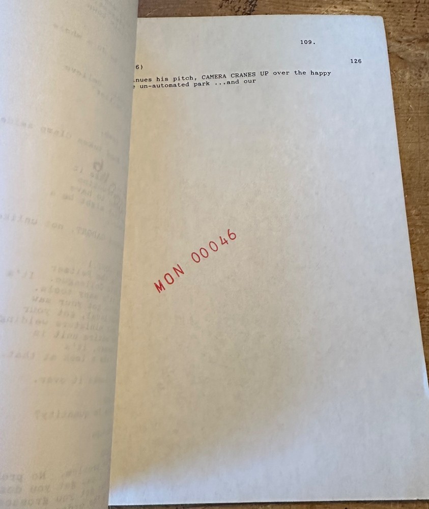 GREMLIN 2 THE NEW BATCH MONOLITH MOVIE ORIGINAL SCREENPLAY SCRIPT SECURITY CODE