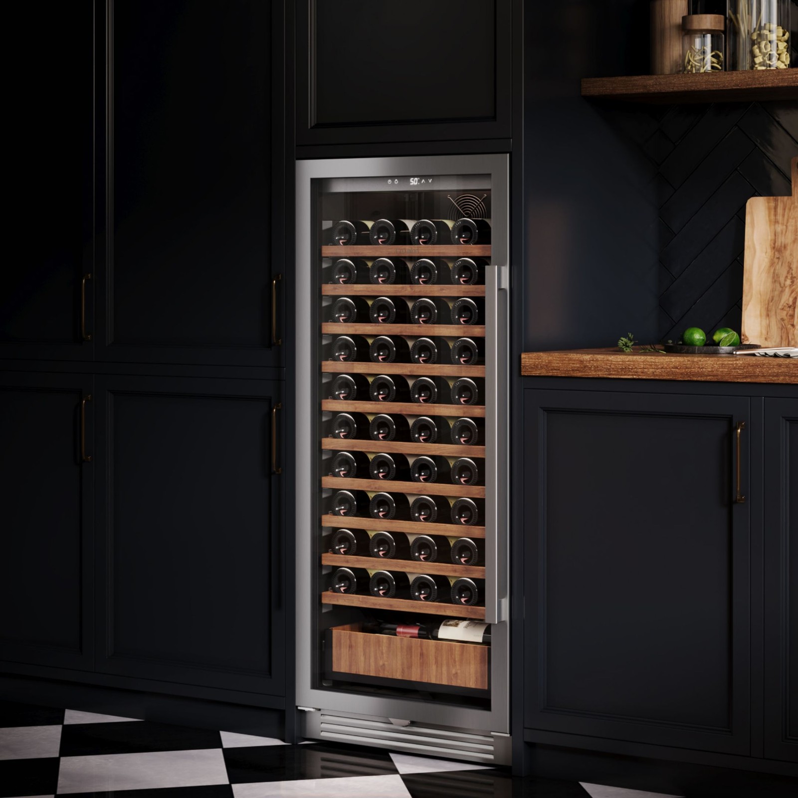 Ca'Lefort Wine Cooler Refrigerator 90 Bottles 40-65°F Left-Hinged Bar/Restaurant