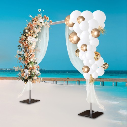 DOUBLE CROSS BAR ADJUSTABLE QUICK BACKDROP KIT 10 FT x 10 FT PIPE WITHOUT DRAPE