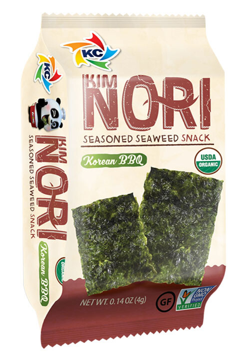 Organic Kimnori Seasoned Roasted Seaweed Snacks - 30 Packs Korean BBQ Kim Nori