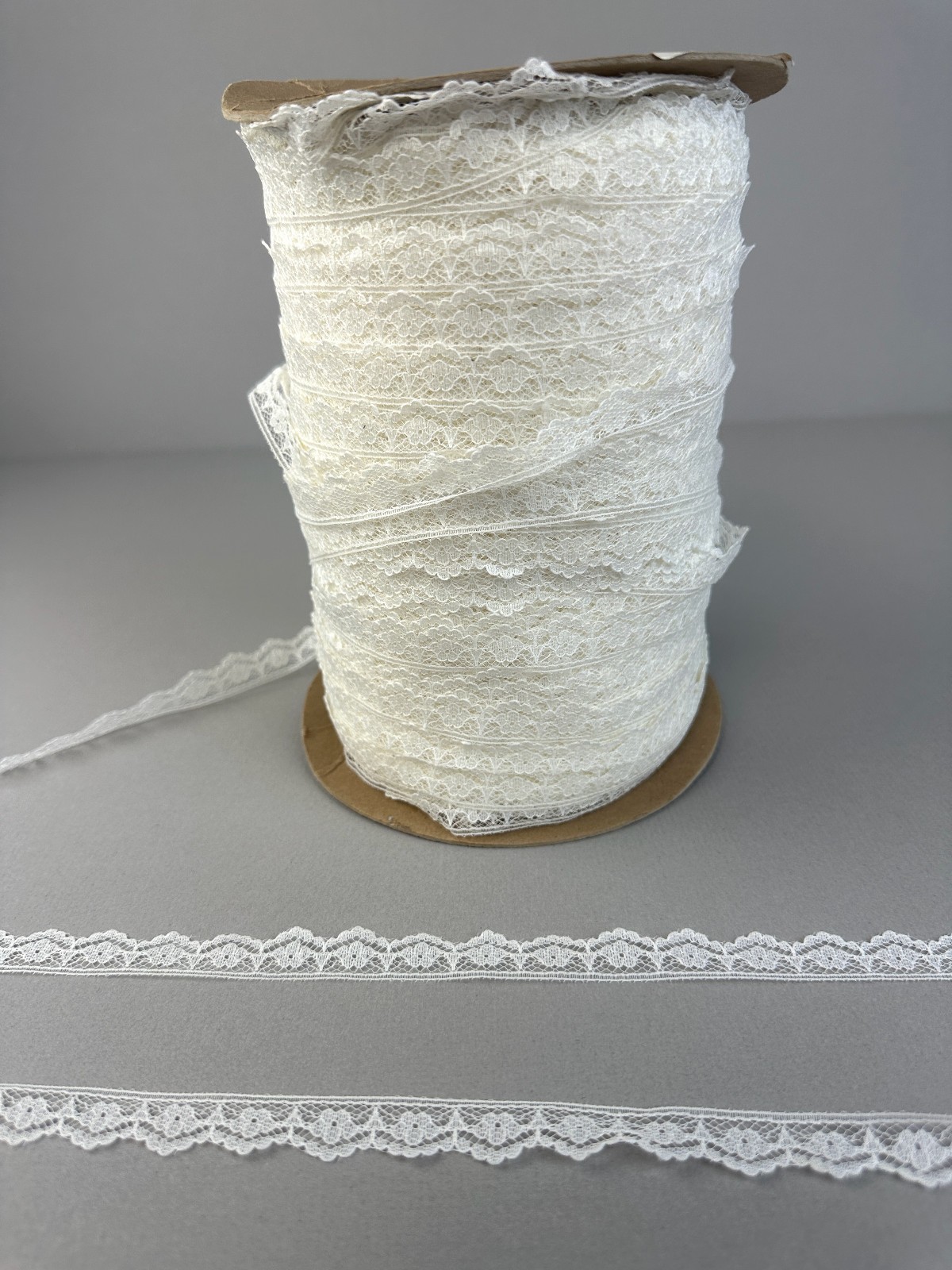 Vintage Lace Trim White 5/8"W 422 Yd Spool Sewing Lingerie