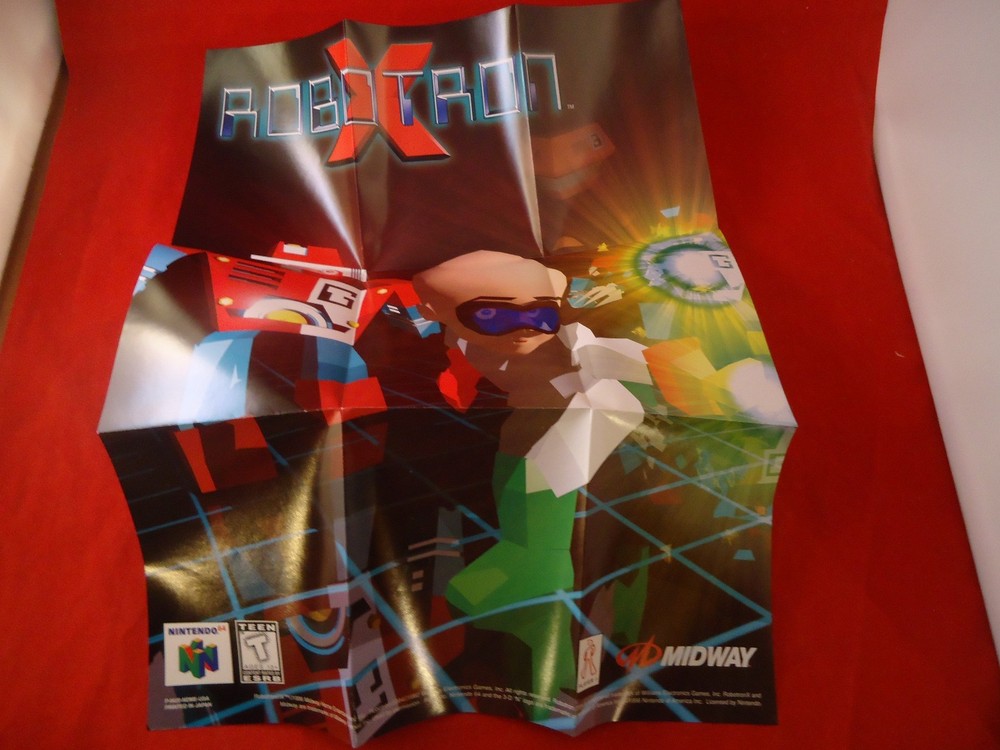 Robotron Nintendo 64 N64 Foldable Poster Insert ONLY