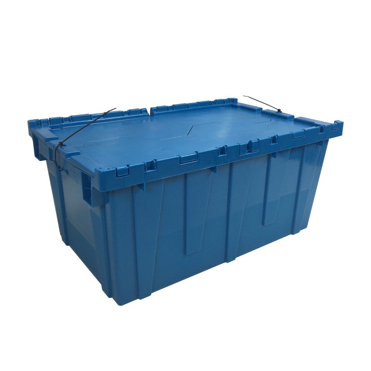UBMOVE Storage and Packing Plastic Tote Crate Attached Lid Flip Top, 27"x16.9"x1