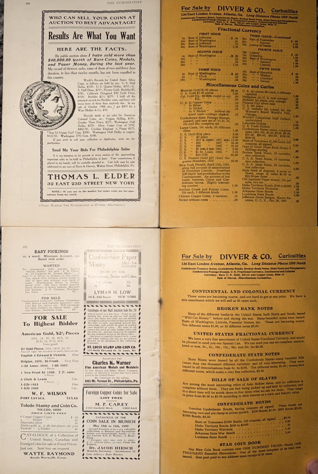THE NUMISMATIST May and June 1909 - Scarce