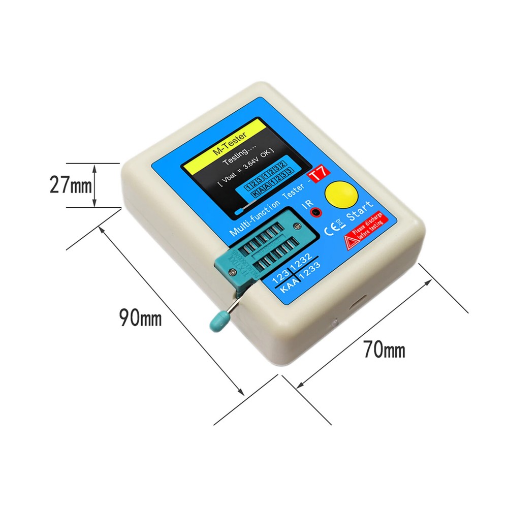 LCR-T7 Transistor Tester TFT Diode Triode Capacitance Meter LCR ESR Meter